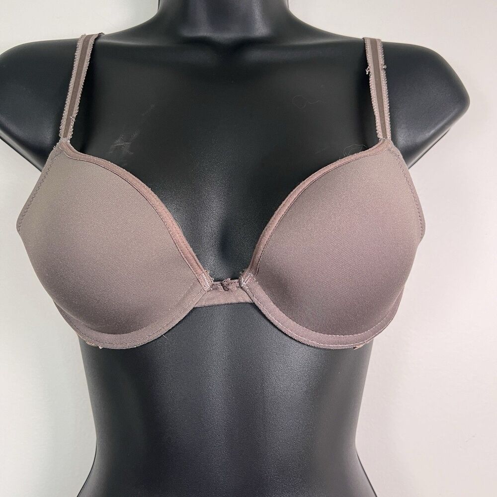 Wacoal Pushup Bra Underwire Support Taupe Beige Embrace Lace 858191 Women's 34A